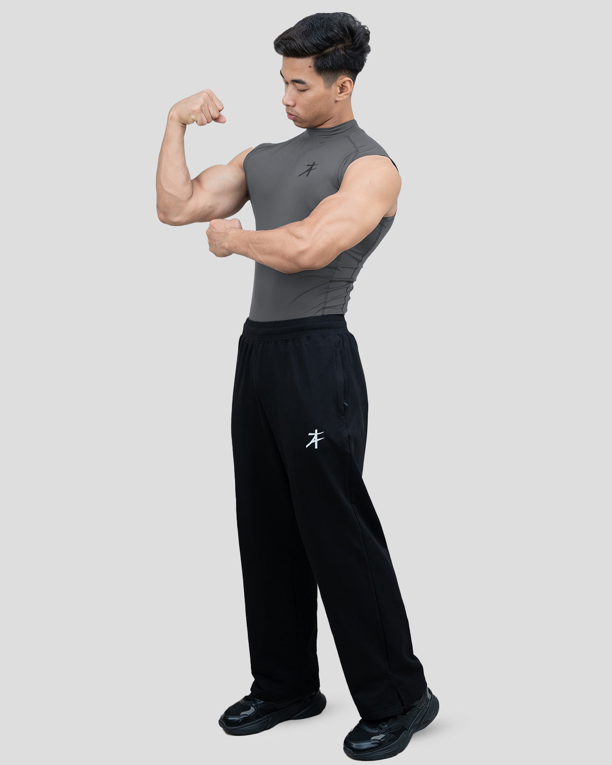 Hustle High Neck Compression Tank