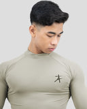 Hustle High Neck Full Sleeve Compression T-shirt