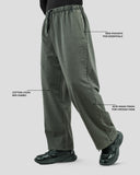 Acid wash baggy pants