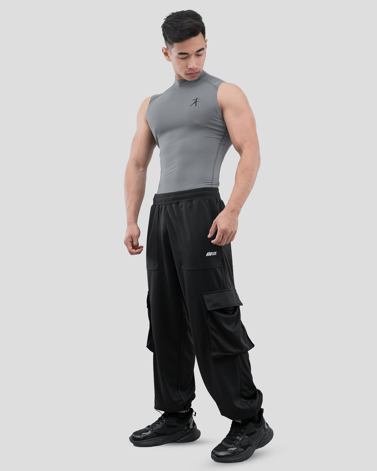 Hustle High Neck Compression Tank