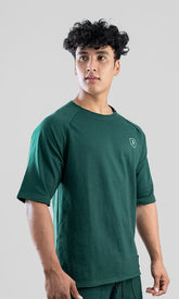 Athflex Raw T-shirt Half Sleeve in Deep Green - Gym T-shirts for men