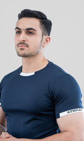 Dap T-Shirt by Athflex in Navy - Men's Gym Wear in India