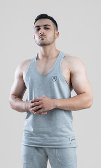 Raw Stringer Vest in Grey by Athflex - Gym Stringers