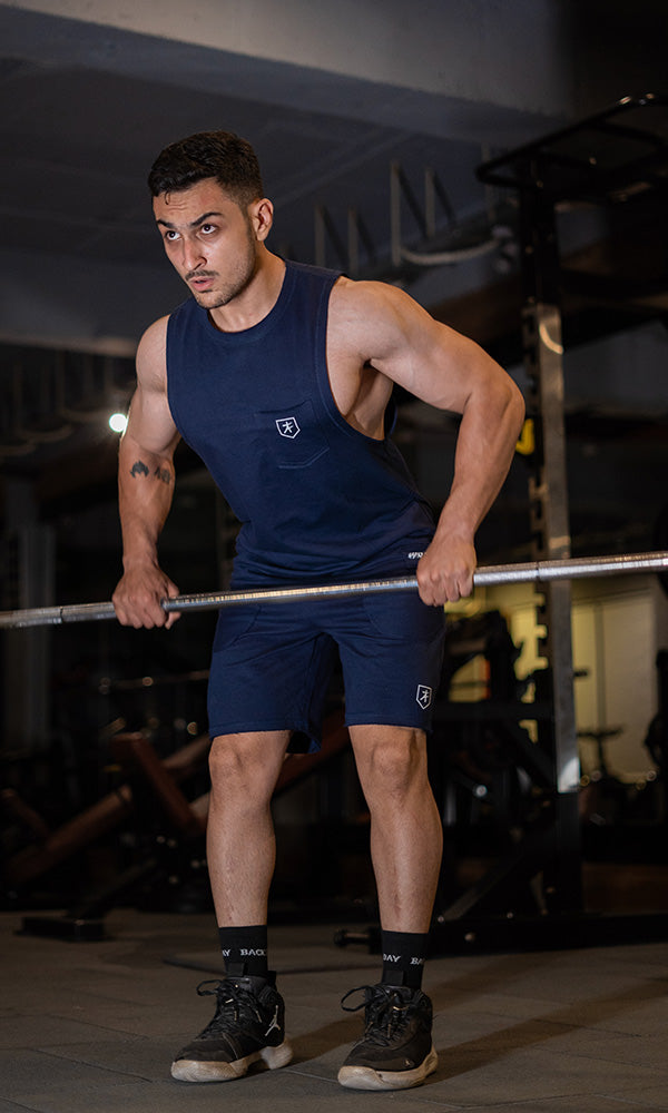 Raw Tank top for men by Athflex in Navy