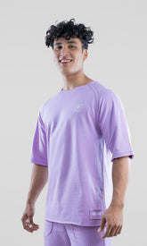Raw Wide Neck Half Sleeve in Lilac - Gym tshirt for men by Athflex