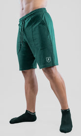 Raw shorts for men in Deep Green - gym shorts for men by Athflex