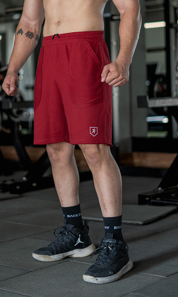 Raw shorts for men in Maroon - gym shorts for men by Athflex