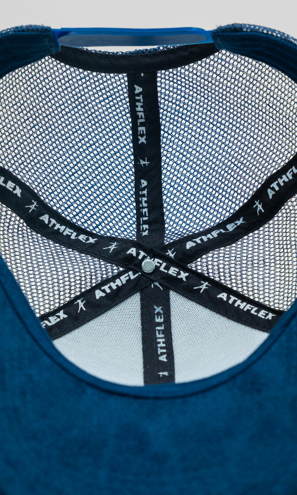 Suede Flex Trucker Cap in Teal by Athflex