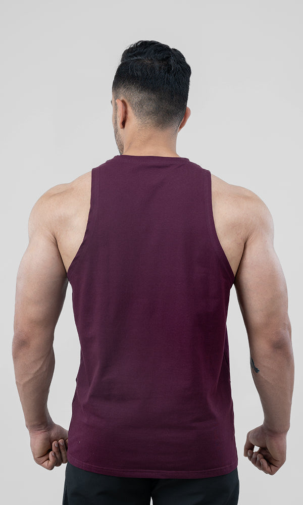 Wine Atmos Tank Top by Athflex: Gym Tank Tops for Men Online