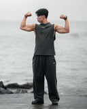 Acid Wash Sleeveless Hoodie