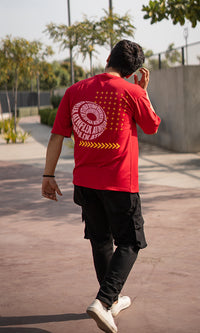 Spheroid Oversized T shirt (Milton Red)