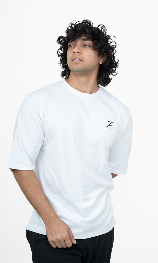 Flex Oversize T-Shirt in White by Athflex - Perfect gym wear