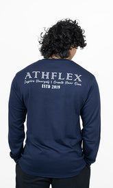 Legacy Oversized Full Sleeve T-Shirt in Navy Blue by Athflex - Premium Gym Wear in India