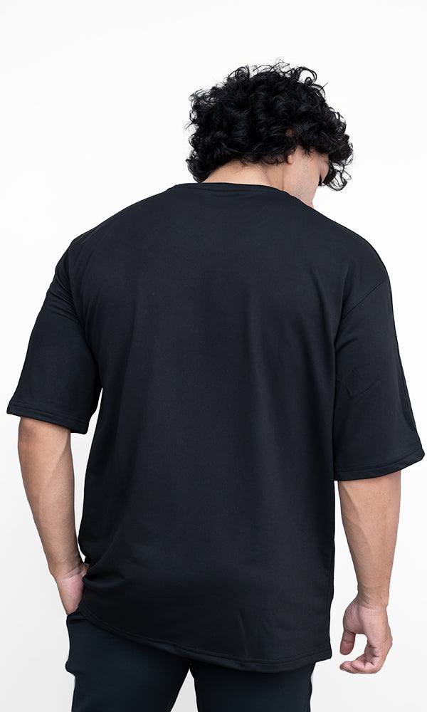 Athflex Flex Ample Oversize T-Shirt in Black - Best Gym Wear In India