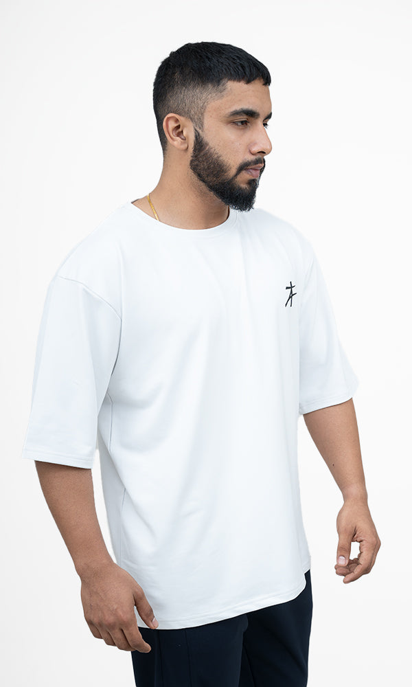Spheroid Oversized T-Shirt in Cause White by Athflex - Gym Wear in India