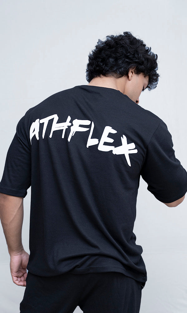 Flex Oversize T-Shirt in Black Swag by Athflex - Perfect gym wear