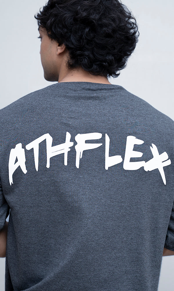 Athflex Flex Oversize T-Shirt in Lead Grey - Best Gym Wear In India