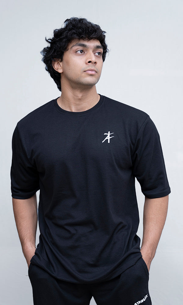 Flex Oversize T-Shirt in Black Swag by Athflex - Perfect gym wear